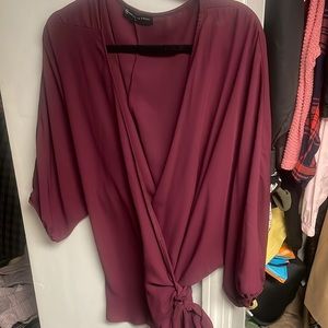 Side tie kimono like top